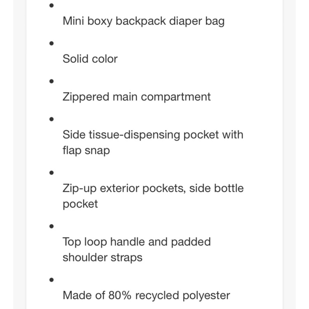 Mini boxy diaper bag - NWT tan color - Picture 5 of 7